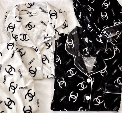 chanel pyjama set|Chanel silk pajamas.